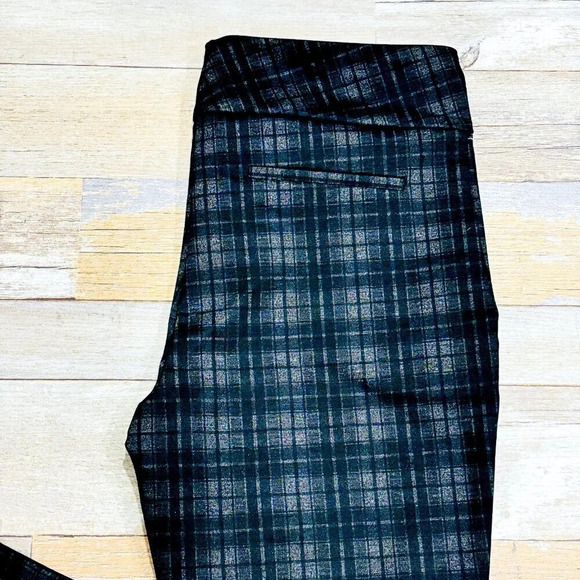 DALIA – Gray plaid skinny pants | Office-ready stretch trousers * - Picture 3 of 8